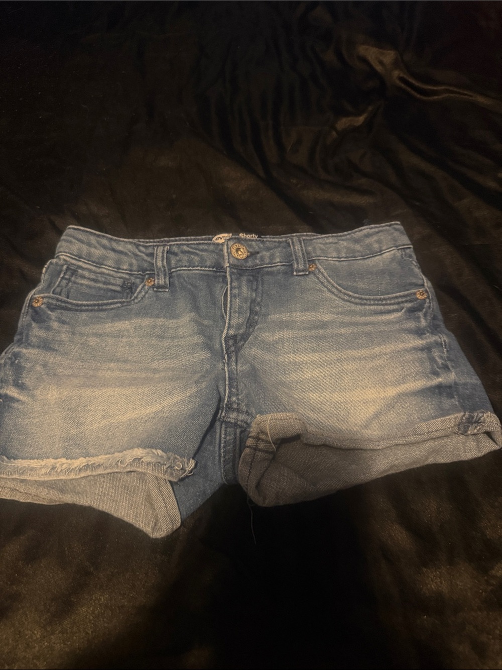 Levi's Light Blue Rolled Hem Denim Shorts